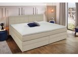 Boxspringbett JOCKENHÖFER GRUPPE "Casa Grande in der Breite 240cm, Familienbett mit Bettkasten (1.000 L)", beige 444, 17, B:250cm L:215cm, Bezug Bett: Chenille (100% Polyester);Topper und Matratzenspiegel: 100% Polyester, Komplettbetten, Boxspringbett, 7-Zonen-TTFK-Matratze, KS-Topper, verschiedene Härtegrade wählbar