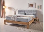 Boxspringbett HOME AFFAIRE "Villads", grau (argento), B:199cm L:231cm, Komplettbetten, Boxspringbett, Liegefläche: 180/200 cm, Inside-Boxspring-Unterbau, recycelte Stoffe