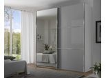 Schwebetürenschrank STAUD "Includo Glas, Made in Germany", grau (hellgrauglas), B:200cm H:222cm T:68cm, Holzwerkstoff, Schränke, Schwebetürenschrank