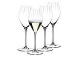 Champagnerglas "Champagnergläser Performance 375 ml 4er Set transparent", bunt (transparent), Glas, RIEDEL THE WINE GLASS COMPANY, Trinkgefäße, Champagnerglas