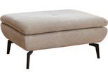 Hocker DIE PLANBAR "MP-IN23002", beige (cyber ecru), B:93cm H:44cm T:72cm, 100% Recyceltes Polyester, Hocker, Hocker, hochwertige Kaltschaumpolsterung, stylische Metallfüße