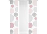Schiebegardine VISION S "3ER SET BORDEN" Gr. 1, rosa (rosé), B:60cm H:260cm, Polyester, Gardinen, Schiebegardine, HxB: 260x60, Schiebevorhang 3er Set Digitaldruck