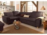 Ecksofa HOME AFFAIRE "Lyla fester Sitzkomfort, bequeme Armlehnen, Breite 275cm, L-Form", braun, B:275cm H:81cm T:214cm, Luxus-Microfaser Lederoptik (100% Polyester);Microfaser PRIMABELLE (100% Polyester);Feinstruktur weich (100% Polyester), Sofas, Ecksofa, wahlweise mit Rückenfunktion und Bettfunktion
