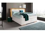 Boxspringbett HOME AFFAIRE "Cup", weiß (snow), B:230cm L:206cm, Bezug: Luxus-Microfaser (100% Polyester);Bezug: Microfaser (100% Polyester), Komplettbetten, Boxspringbett, mit LED-Beleuchtung, Massivholzrahmen und Topper, in 2 Härtegraden