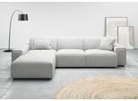 Ecksofa HOME AFFAIRE "Glimminge auch in Breitcord, Feincord, Bouclé + Easy care-Bezug", silber, B:294cm H:71cm T:191cm, 95% Polyester, 5% Nylon, Sofas, Ecksofa, L-Form, Breite 294, Zierkissen