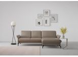 Ecksofa SIT & MORE "Fashion L-Form", grau (taupe), B:253cm H:84cm T:165cm, Sofas, Ecksofa, wahlweise mit Kopfteilverstellung und Vorziehsitz, motorisch
