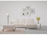 Ecksofa SIT & MORE "Fashion L-Form", beige (creme), B:253cm H:84cm T:165cm, Sofas, Ecksofa, wahlweise mit Kopfteilverstellung und Vorziehsitz, motorisch