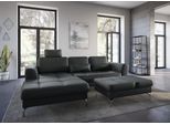 Ecksofa SIT & MORE "Bendigo L-Form", schwarz, B:284cm H:87cm T:175cm, Sofas, Ecksofa, inklusive Sitztiefenverstellung, Bodenfreiheit 15 cm, 2 Fußfarben