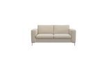 2-Sitzer FLEXLUX "Fiore, super Sitzkomfort durch Kaltschaum im Sitz", weiß (sanftes weiß), B:164cm H:85cm T:92cm, 100% Polyester, Sofas, 2-Sitzer, breite Armlehnen, Füße Alu