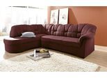Ecksofa DOMO COLLECTION "Papenburg, zeitlose Rückensteppung, elegante Armlehne, L-Form", rot (karminrot), B:241cm H:84cm T:178cm, Kunstleder SOFTLUX;Luxus-Microfaser (100% Polyester);Struktur ( 90% Polyester, 10% Polyacryl);Microfaser PRIMABELLE (100% Polyester), Sofas, Ecksofa, mit Ottomane, wahlweise mit Bettfunktion, OTTOs Choice