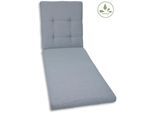 Liegenauflage GO-DE, grau, B:190cm H:7cm T:60cm, Bezug: 100% Polyester, Polsterauflagen, Liegenauflage, wasserabweisend