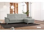 Ecksofa SIT & MORE "Astoria L-Form", grau (hellgrau), B:260cm H:91cm T:175cm, 100% Polyester, Sofas, Ecksofa, wahlweise mit motorischer Relaxfunktion
