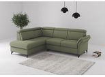 Ecksofa SIT & MORE "Glendale, L-Form", olive, B:247cm H:84cm T:193cm, 95% Polyester, 5% Polyamid, Sofas, Ecksofa, inkl. Kopfteilverstellung, wahlweise mit Vorziehsitz und Bettkasten