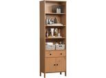 Hochschrank WELLTIME "Kall", gelb (honigfarben lackiert), B:60cm H:188cm T:33cm, Massivholz, Schränke, Hochschrank, Badezimmerschrank aus Kiefer-Massivholz - Maße (B/T/H) 60/33/188 cm