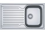 Einbauwaschbecken KOCHSTATION, silber (edelstahl seidenmatt), B:86cm, Waschtische, Einbauwaschbecken