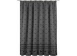 Vorhang WIRTH "Romo" Gr. 1, grau, B:65cm H:120cm, Jacquard, Baumwolle, Polyester, Gardinen, Vorhang