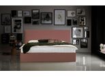 Bettgestell "Melody", rosa (rosé), B:182cm H:107cm L:213cm, Bettgestell und seitliche Einfassung der Matratzen: Cord, ATLANTIC HOME COLLECTION, Betten, Bettgestell, mit Bettkasten und Lattenrost