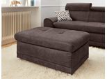 Hocker SIT & MORE "Riva", braun, B:102cm H:45cm T:66cm, Struktur (100% Polyester);Flachgewebe (100% Polyester);Luxus-Microfaser (100% Polyester) 100% Polyester, Hocker, Hocker