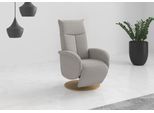 TV-Sessel HOME AFFAIRE "Glendale", silber, B:75cm H:112cm T:82cm, 100% Polyester, Sessel, TV-Sessel, wahlweise mit Aufstehhilfe, 2 Motoren und Akku