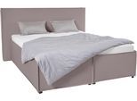 Polsterbett "Isaline", grau (hellgrau), B:193cm L:213cm, 100% Polyester, LEGER HOME BY LENA GERCKE, Betten, Polsterbett, wahlweise ohne Matratze oder mit 3 Matratzenarten, Kopfteilhöhe 107 cm