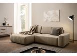 Ecksofa HOME AFFAIRE "TORGE (264cm), Schlafsofa in Cord, Samtvelours o Struktur fein, L-Form", braun (hellbraun), B:264cm H:82cm T:162cm, 100% Polyester, Sofas, Ecksofa, Schlaffunktion, Bettkasten, Liegefläche: 125/210 cm