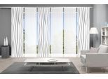 Schiebegardine VISION S "WELLO 6er SET" Gr. 1, grau, B:60cm H:260cm, Polyester, Gardinen, Schiebegardine, Bambus-Optik, Digital bedruckt