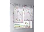 Raffrollo HEINE HOME Gr. 1, bunt (grau, bunt), B:45cm H:140cm, Raffrollos, Raffrollo