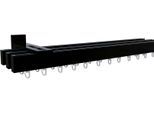 Gardinenstange INDEKO "Bern", schwarz, L:110cm, Aluminium, Gardinenstangen, Gardinenstange, Innenlauf Komplett-Set inkl. Gleitern und Montagematerial