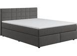 Boxbett COTTA "Nala", grau (anthrazit), B:166cm L:206cm, 100% Polyester, Komplettbetten, Boxbett, wahlweise mit Matratze und Topper erhältlich
