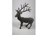 Weihnachtsfigur AM DESIGN "Rentier stehend mit samtweichem Flock", braun (grau), B:20cm H:76cm T:60cm, Kunststoff, Dekofiguren, Weihnachtsfigur, aus Kunststoff, Höhe 76 cm, in verschiedenen Farben