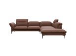 Ecksofa FLEXLUX "Salino, Funktionssofa mit Ottomane, Relaxsofa, Ecksofa", braun (old chestnut braun), B:287cm H:88cm T:239cm, Sofas, Ecksofa, Sofa mit Arm- und Kopfteil-Verstellungen, Kaltschaum & Stahl-Wellen