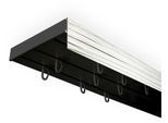 Gardinenschiene SN DECO GROUP "Vorhangschiene SH (1) mit Blende 5 cm" Gr. 11, schwarz (schwarz, eschefarben), L:510cm T:8,95cm, Kunststoff, Gardinenstangen, Gardinenschiene
