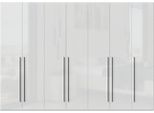 Kleiderschrank OTTO HOME "Piano, UV lackiert, hochglänzend in beige oder weiß, FSC-zertifiziert", weiß (weiß hochglanz), B:317cm H:224cm T:56cm, Holzwerkstoff, Schränke, Kleiderschrank, in vielen Breiten, Höhe 224cm, mit Soft-Close Funktion