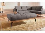 Hocker EXXPO - SOFA FASHION "Palic, moderner Polsterhocker mit tollen Verarbeitungsdetails", weiß (salz, pfeffer), B:139cm H:47cm T:71cm, Hocker, Hocker