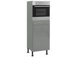 Backofen/Kühlumbauschrank OPTIFIT "Bern", grau (basaltgrau, basaltgrau), B:60cm H:173,4cm T:58,4cm, Schränke, Backofen/Kühlumbauschrank, 60 cm breit, 176 cm hoch, höhenverstellbare Stellfüße, mit Metallgriff