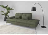 Recamiere SIT & MORE "Amica, inkl. Sitztiefenverstellung und Armteilverstellung", grün (olive), B:231cm H:90cm T:122cm, 95% Polyester, 5% Polyamid, Sofas, Recamiere, wahlweise mit Kopfteilverstellung und Stauraum