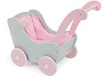 Puppenwagen CHIC2000 "aus Holz", grau (puntos grau), Puppenwagen, KinderB:31cm H:45cm T:55cm, Mitteldichte Faserplatte (MDF), Puppenwagen, aus Holz, B:31cm H:45cm T:55cm
