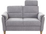 2-Sitzer HOME AFFAIRE "Palmera, B: 149 cm", silber, B:149cm H:89cm T:89cm, 100% Polyester;Struktur (100% Polyester);Luxus-Microfaser in Lederoptik (100% Polyester), Sofas, 2-Sitzer, mit Federkern