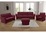 2-Sitzer DOMO COLLECTION "Pina, schmale Armlehnen, mit Federkern, kompakt & elegant", rot (dunkelrot), B:159cm H:95cm T:88cm, 100% Polyester, Sofas, 2-Sitzer, Hoher Sitzkomfort, Luxus-Microfaser weich, dunkelrot, Breite 159 cm