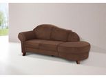 Recamiere HOME AFFAIRE "Mayfair", braun (schoko), B:202cm H:90cm T:90cm, Struktur fein (95% Polyester, 5% Polyamid);MELROSE (100% Polyester), Sofas, Recamiere, freistehend, wahlweise Armlehne links oder rechts