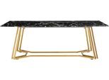 Couchtisch SALESFEVER "Design-Tisch für Ihr Wohnzimmer", gold (schwarz, gold, gold, schwarz), B:110cm H:40cm T:60cm, Tische, Couchtisch, Eleganz trifft auf Luxus: Marmor-Design Tischplatte