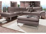 Ecksofa CALIA ITALIA "Dave, italienisches Designsofa mit erstklassigem Sitzkomfort, L-Form", braun (espresso), B:297cm H:87cm T:97cm, NaturLeder Sorrento;Leder Bull, Sofas, Ecksofa, mit tollen Lederbezügen