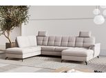 Wohnlandschaft SIT & MORE "Zora", grau (elefant), B:319cm H:92cm T:212cm, 100% Polyester, Sofas, Wohnlandschaft, wahlweise mit Bettfunktion und Bettkasten