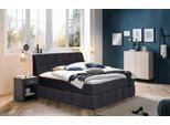 Boxspringbett HOME AFFAIRE "Paxton", blau (dunkelblau), Flachgewebe LEINENOPTIK Polyester Topper Basic, Liegefläche B/L: 180cm x 200cm Betthöhe: 55cm, Gewicht bis: 100 kg + 120 kg H3 + H4, 7-Zonen-Taschen-Federkernmatratze, Komplettbetten, Boxspringbett, Neue Toppervarianten