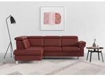 Ecksofa SIT & MORE "Arngast L-Form", rot (merlot), B:245cm H:84cm T:194cm, Sofas, Ecksofa, inklusive Kopfteilverstellung und Federkern