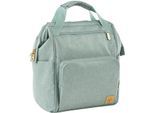 Wickelrucksack LÄSSIG "Glam, Goldie, Backpack mint", Baby, Gr. B/H/T: 30cm x 36cm x 17cm, grün (mint), Polyester, Rucksäcke Wickelrucksack, PETA-approved vegan