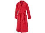 Unisex-Bademantel EGERIA "Topas, ideal für Sauna & Spa, Hotelbademantel, Morgenmantel" Gr. XL, rot, L:130cm, Walkfrottee, Hausmäntel, Unisex-Bademantel, für Damen & Herren, in Kimonoform