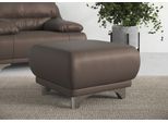 Hocker COTTA "Maranello", braun (mud), B:66cm H:43cm T:66cm, 64% Polyurethan, 25% Polyester, 11% Baumwolle, Hocker, Hocker