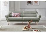 3-Sitzer OTTO HOME "Bille", grün (mint), B:212cm H:86cm T:90cm, Struktur (100% Polyester);Struktur fein (100% Polyester);Samtoptik (100% Polyester);Luxus-Microfaser weich (100% Polyester), Sofas, 3-Sitzer, mit Naht im Rückenkissen und Eiche-Beinen, Design by Morten Georgsen