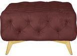 Polsterhocker HOME AFFAIRE "Amaury", rosa (rose), B:80cm H:45cm T:80cm, Struktur (100% Polyester);Samtoptik (100% Polyester), Hocker, Polsterhocker, Chesterfield-Optik, Breite 80cm, Fußfarbe wählbar